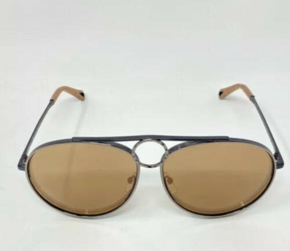 Chloe Romie 61mm Aviator Sunglasses Dark